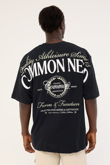 Common Need Enroll Heavyweight Boxy Tee Black