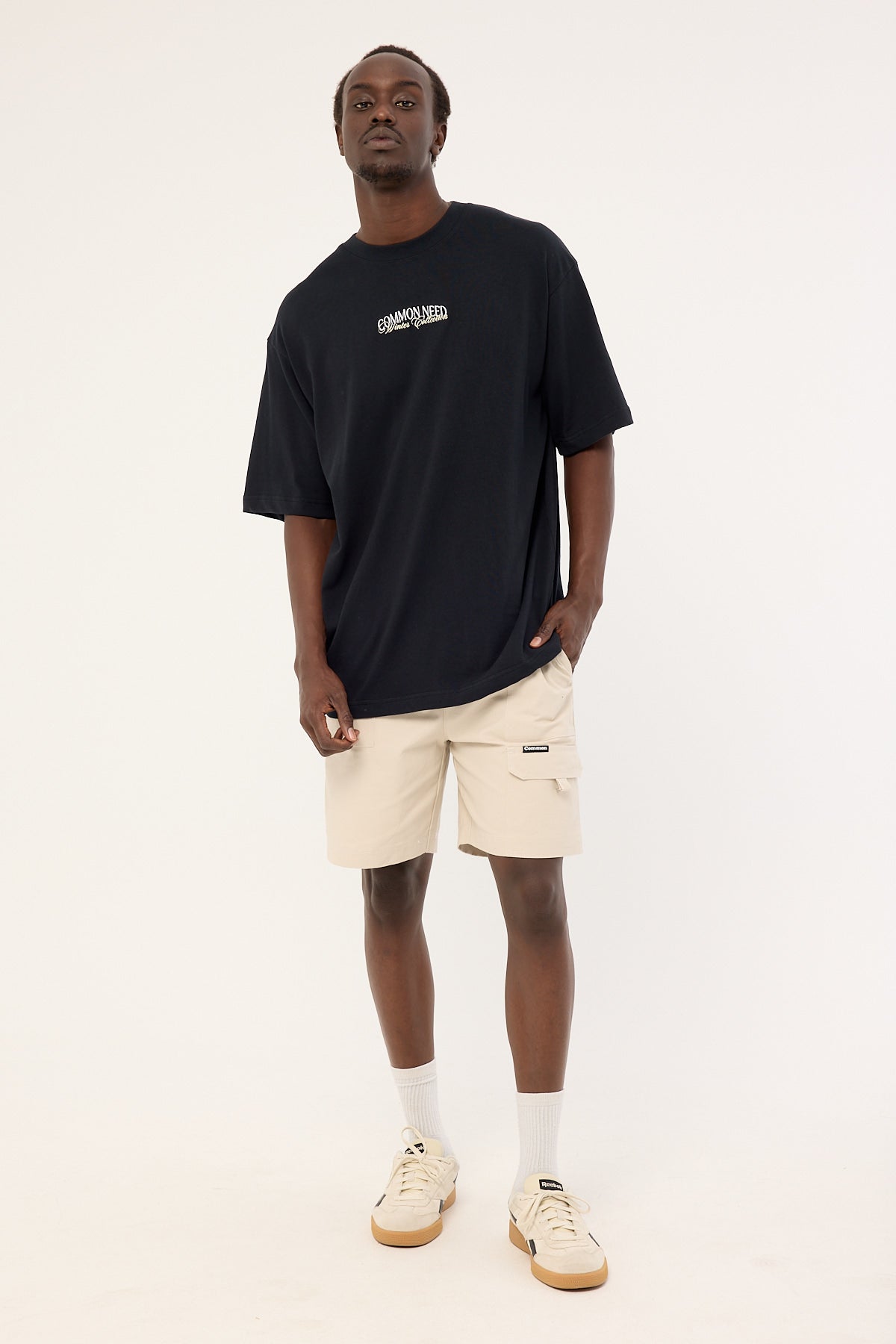 Common Need Enroll Heavyweight Boxy Tee Black