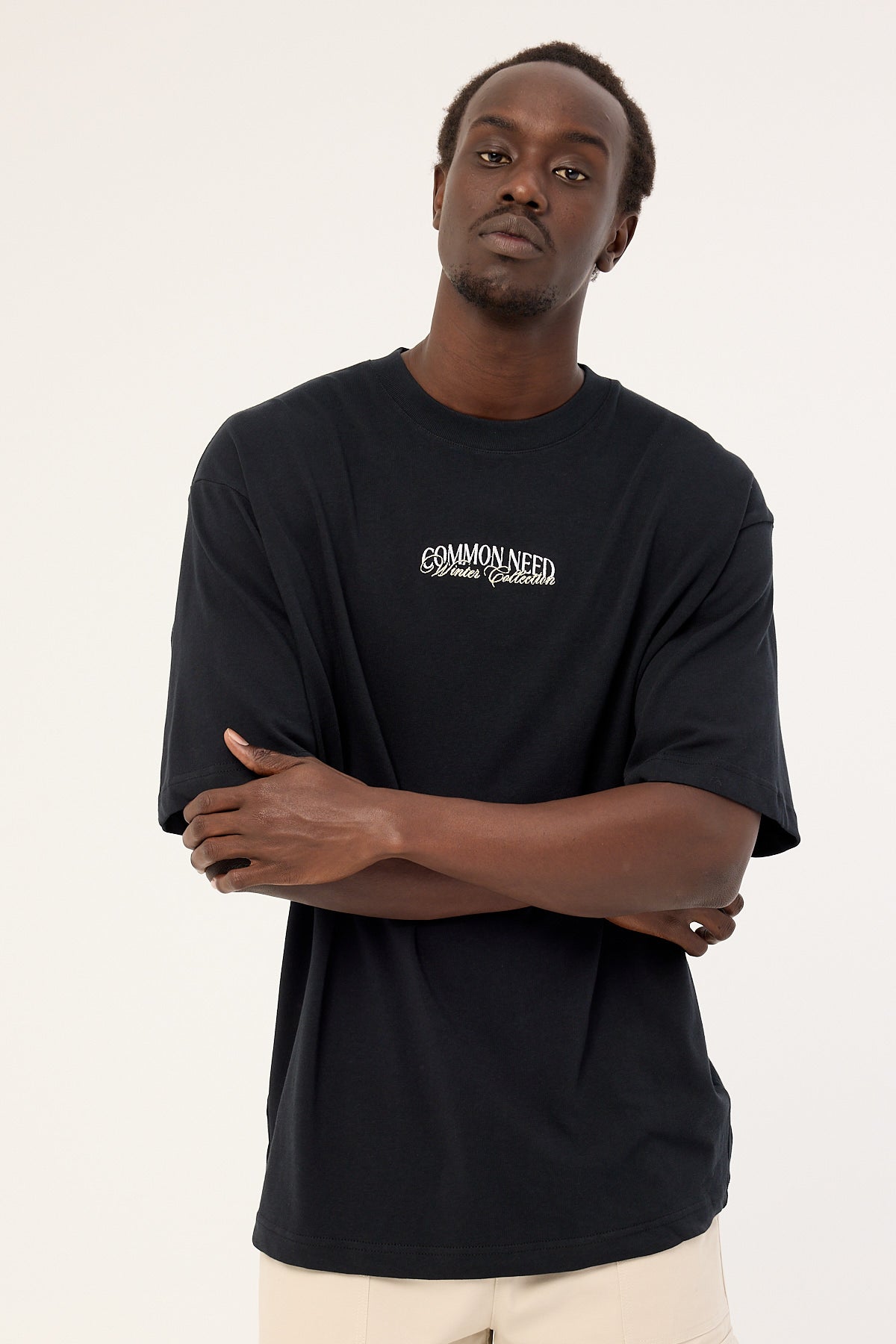 Common Need Enroll Heavyweight Boxy Tee Black