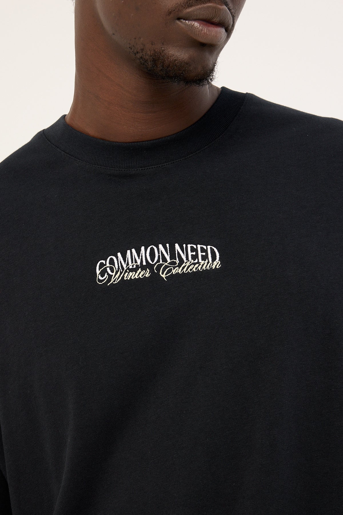 Common Need Enroll Heavyweight Boxy Tee Black