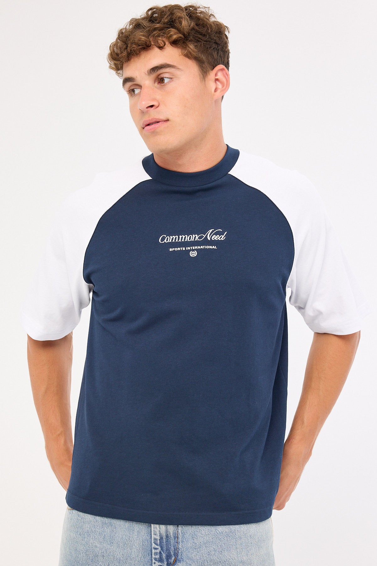 Common Need Pledge Raglan Heavyweight Easy Tee Navy