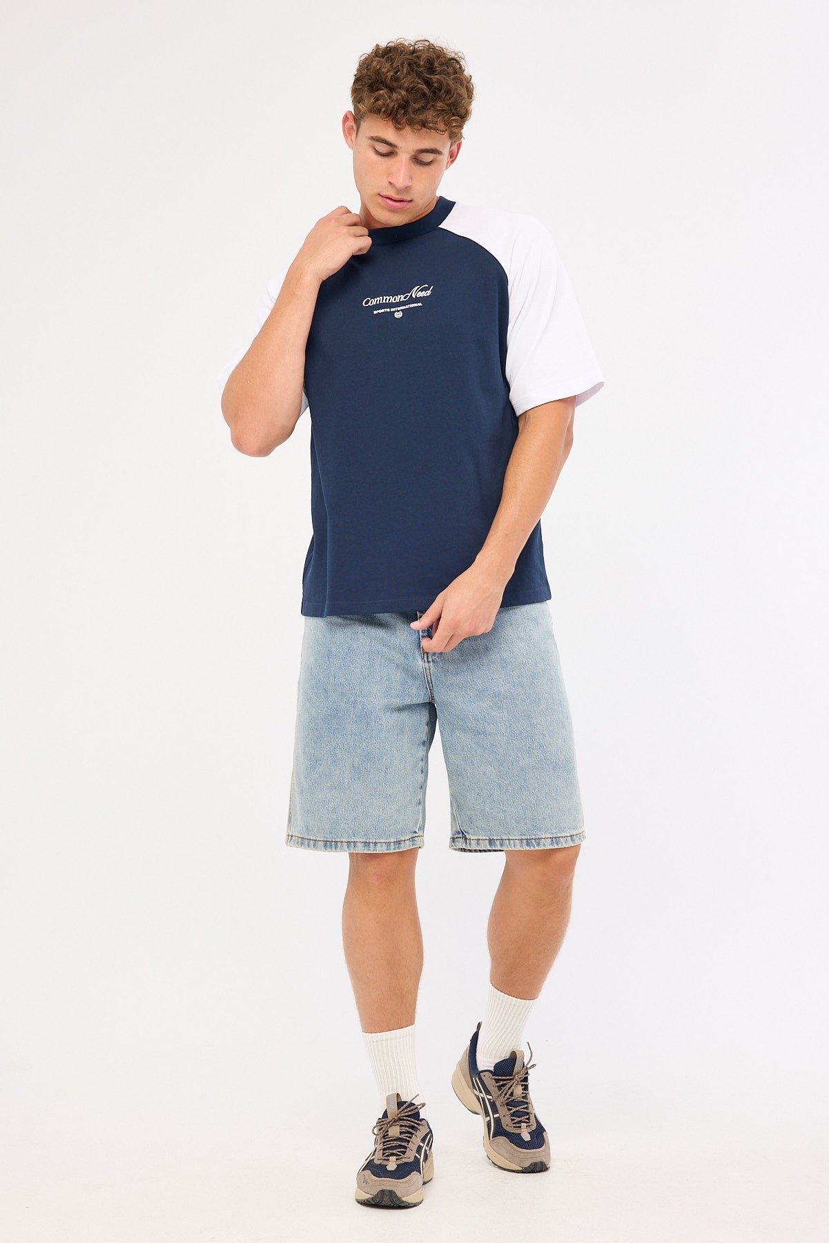 Common Need Pledge Raglan Heavyweight Easy Tee Navy