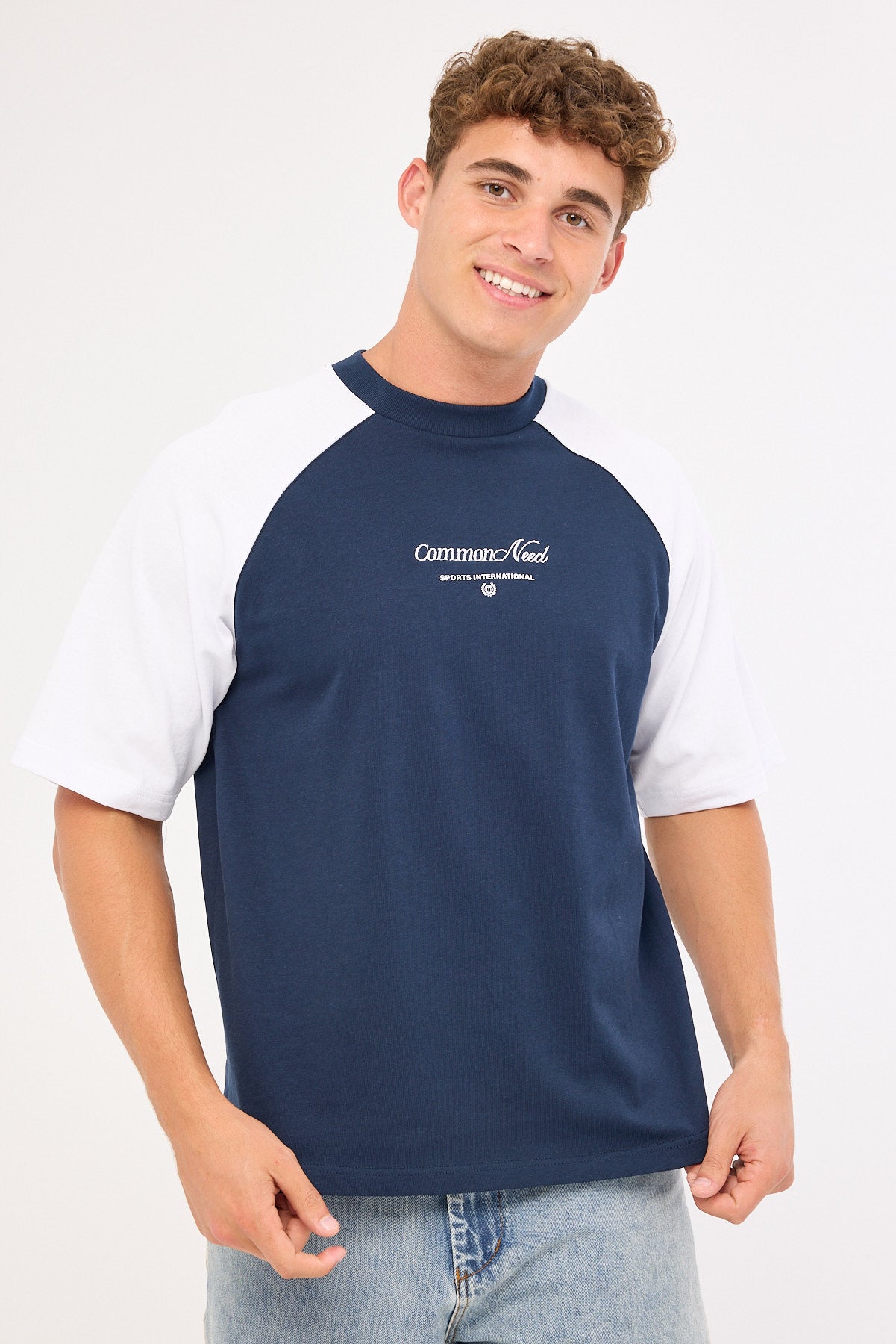 Common Need Pledge Raglan Heavyweight Easy Tee Navy