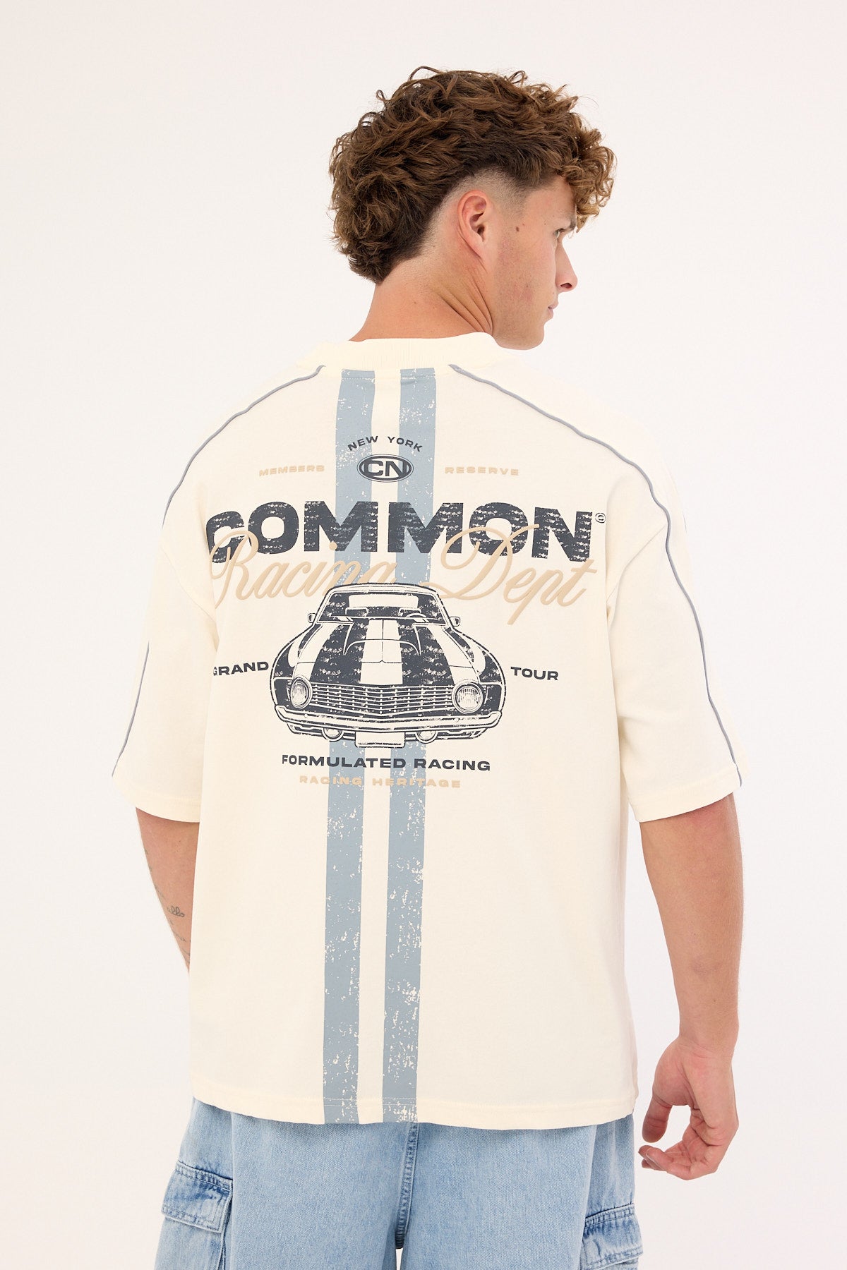 Common Need Trackside Heavyweight Easy Tee Cloud White