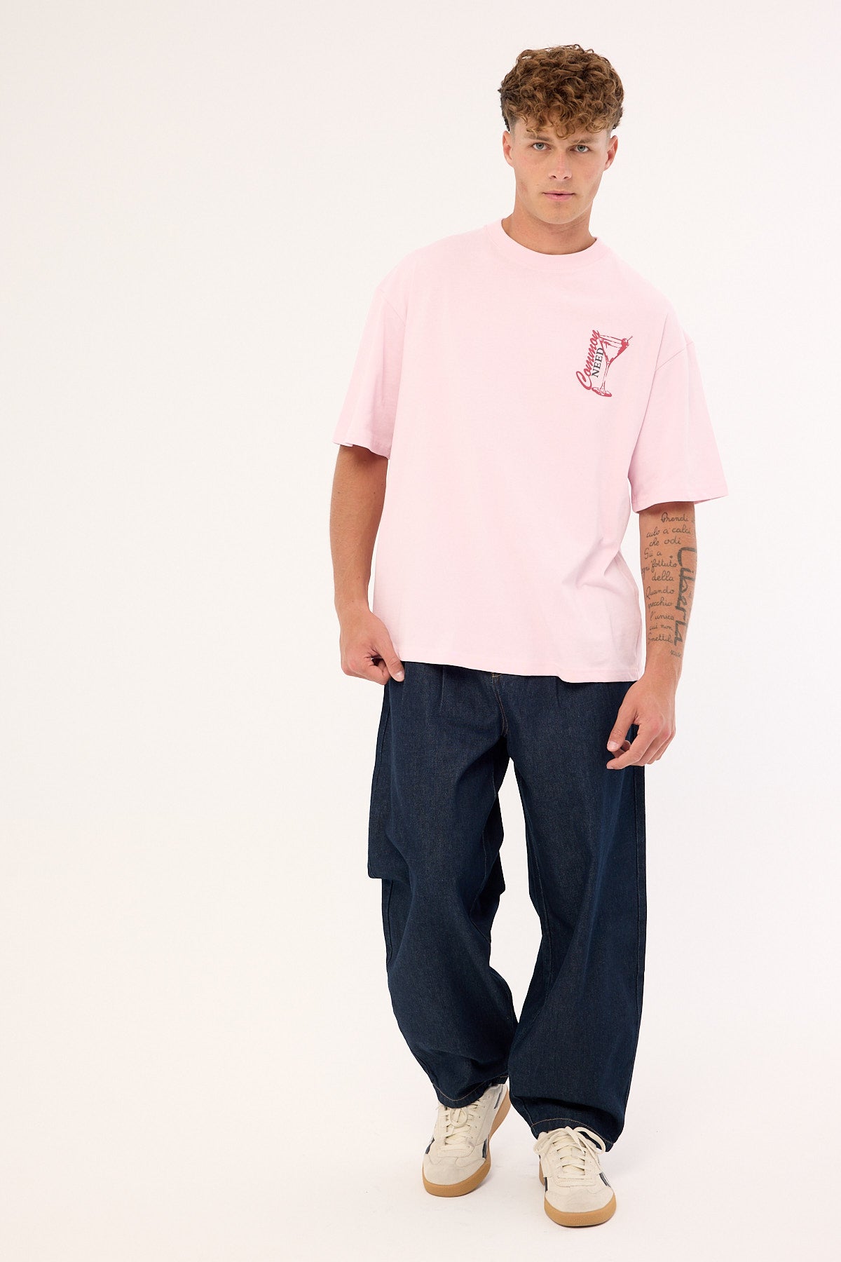 Common Need Stirred Heavyweight Easy Tee Floss Pink