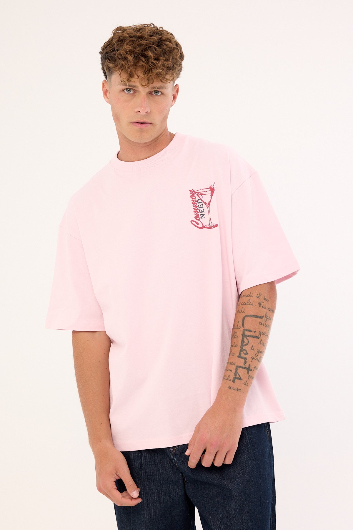 Common Need Stirred Heavyweight Easy Tee Floss Pink