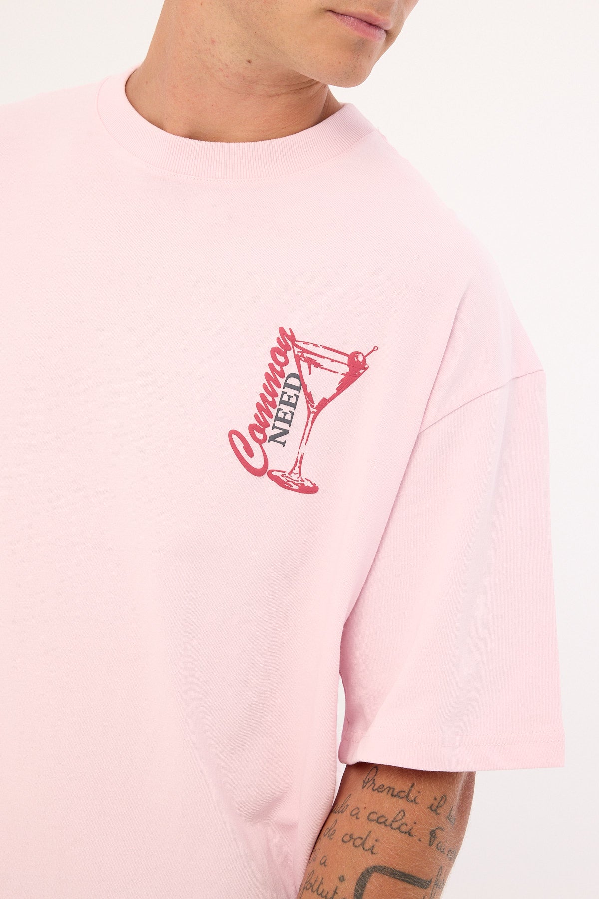 Common Need Stirred Heavyweight Easy Tee Floss Pink