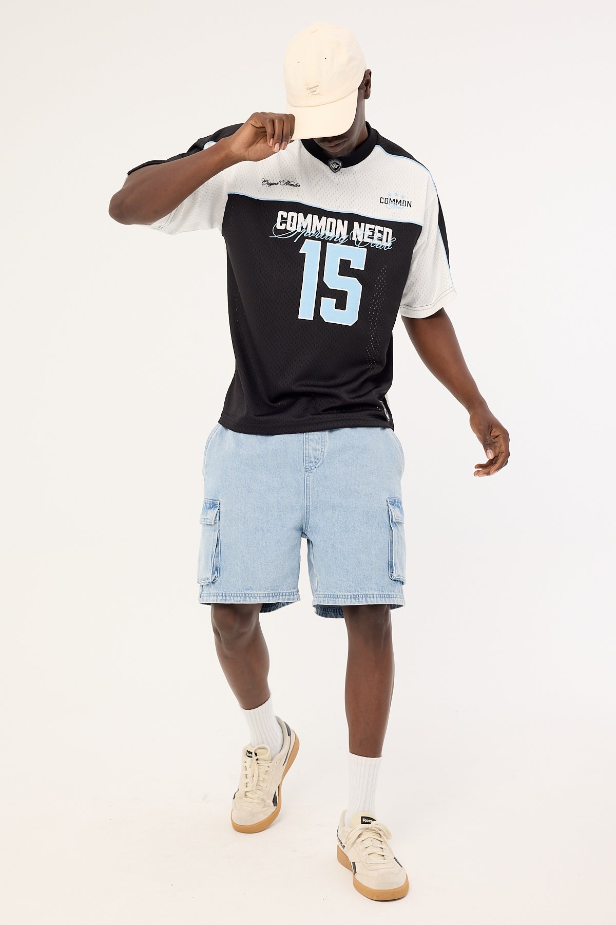 Common Need Timeout V Neck Jersey Black/Grey