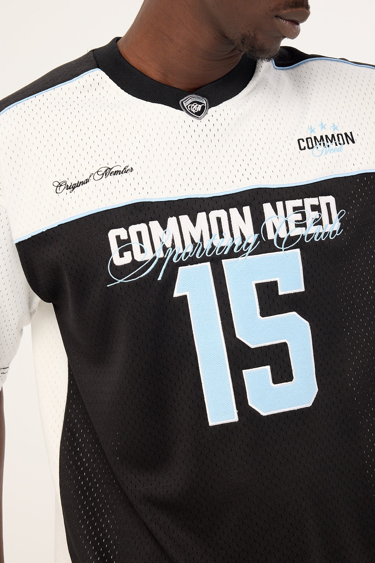 Common Need Timeout V Neck Jersey Black/Grey