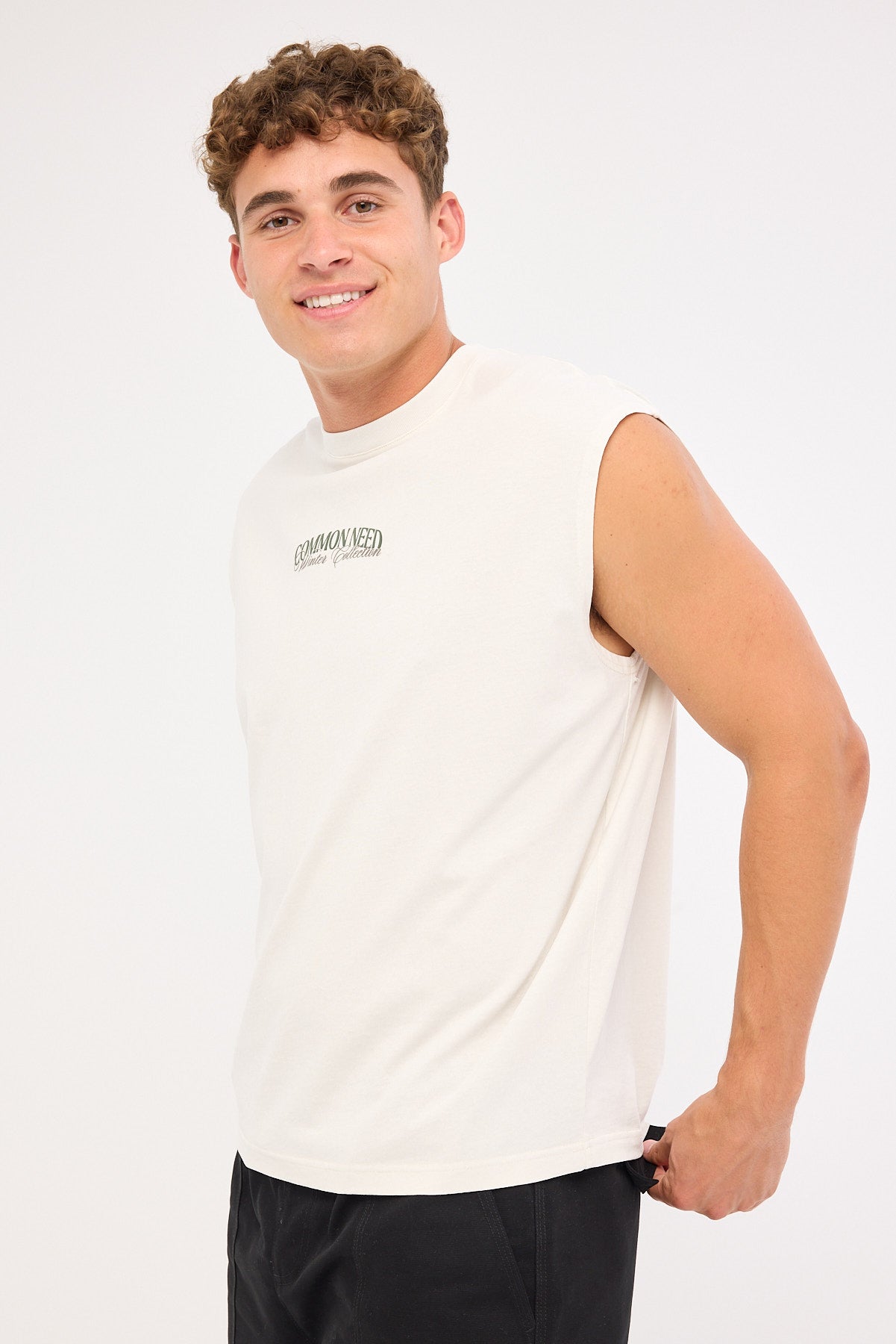 Common Need Enroll Muscle Tank Washed Grey Fog