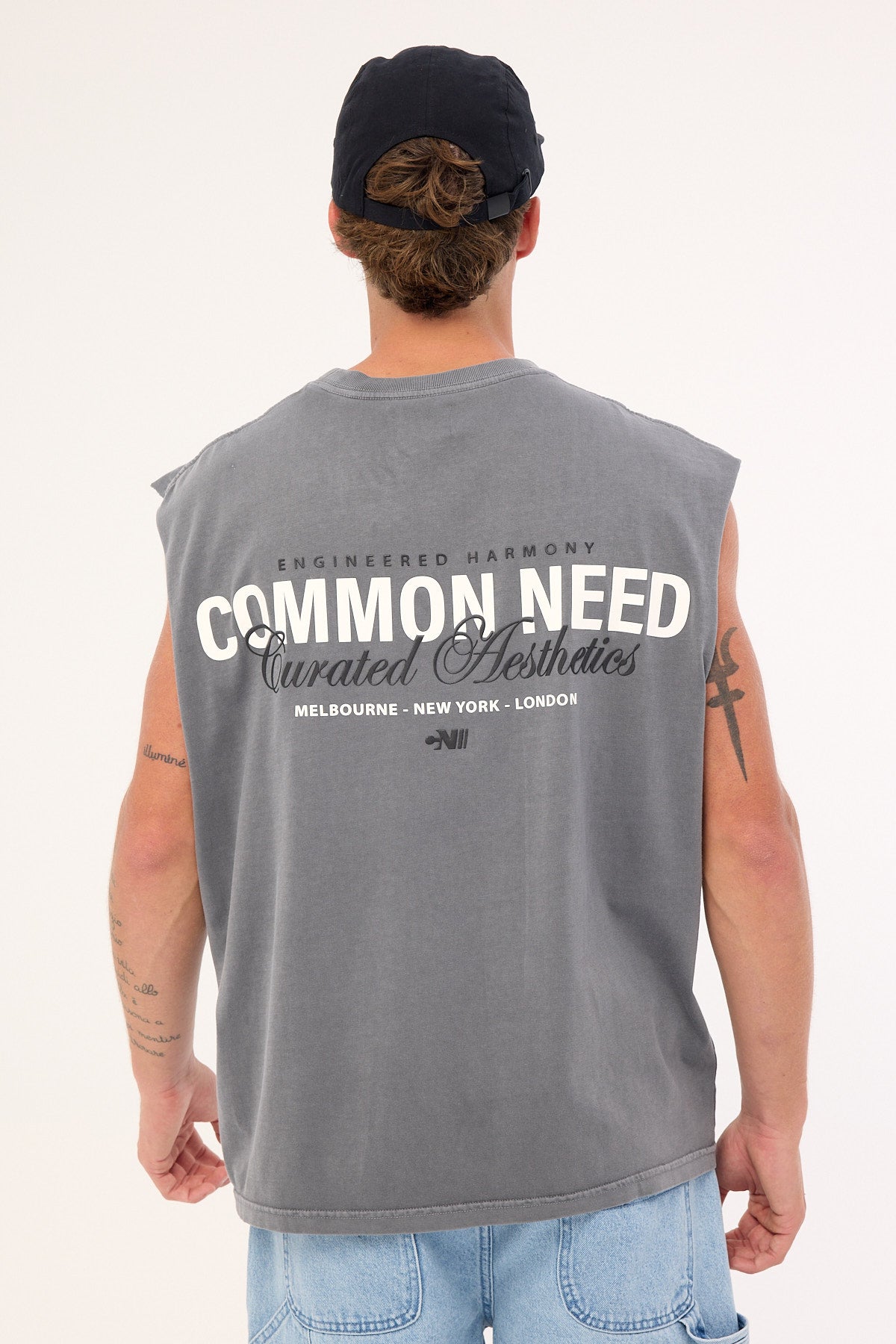 Common Need Toned Muscle Tank Acid Grey