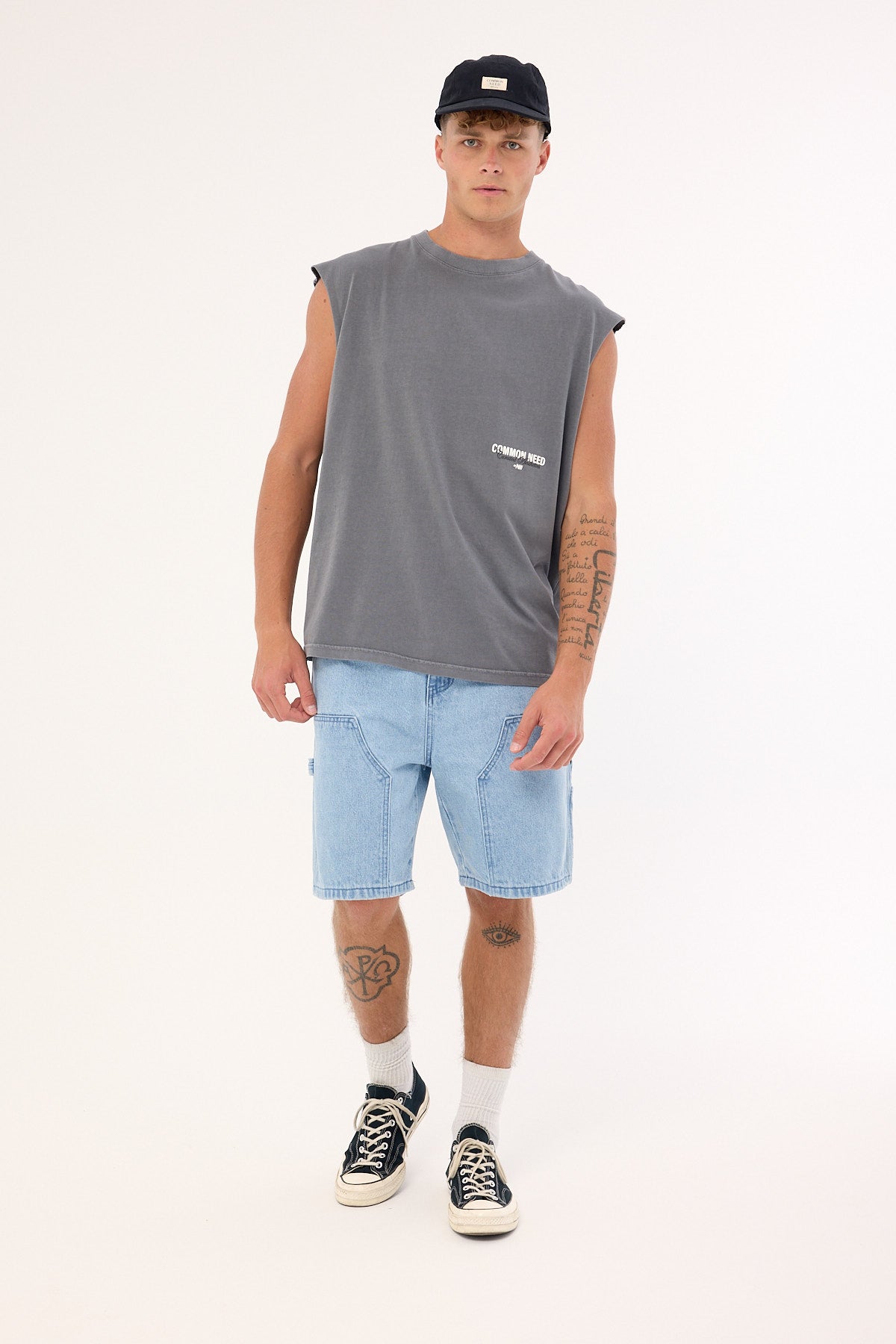 Common Need Toned Muscle Tank Acid Grey