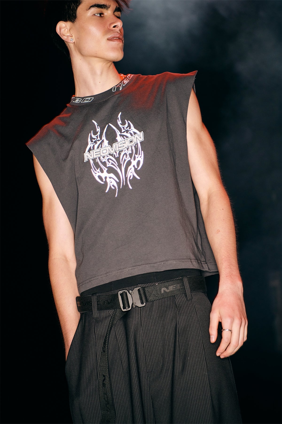 Neovision Arkos Cropped Muscle Tank Asphalt