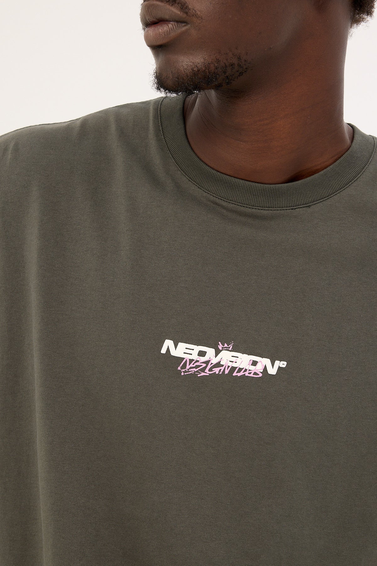 Neovision Mural Muscle Tank Dark Khaki