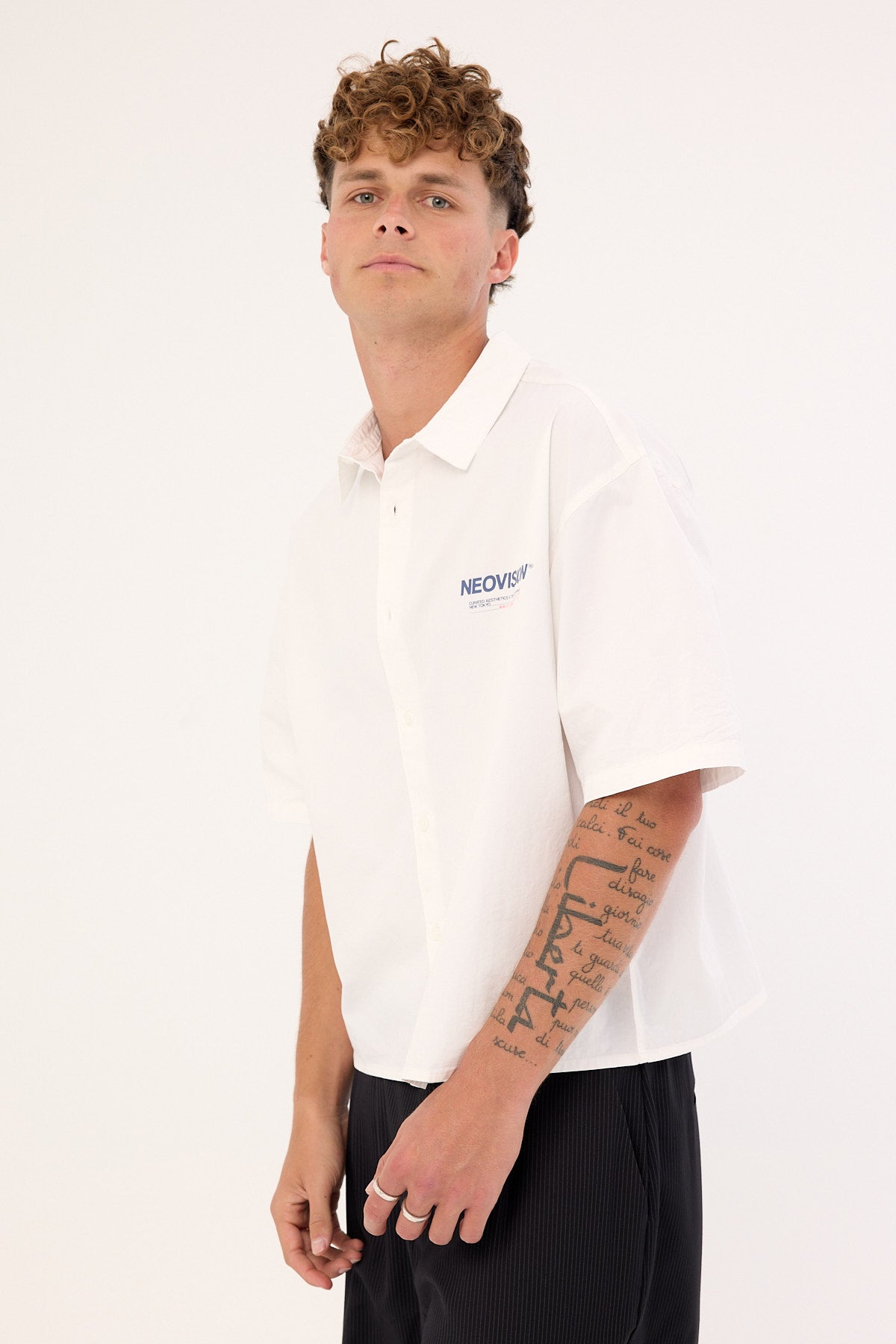 Neovision Nova Oversize Cropped Shirt White