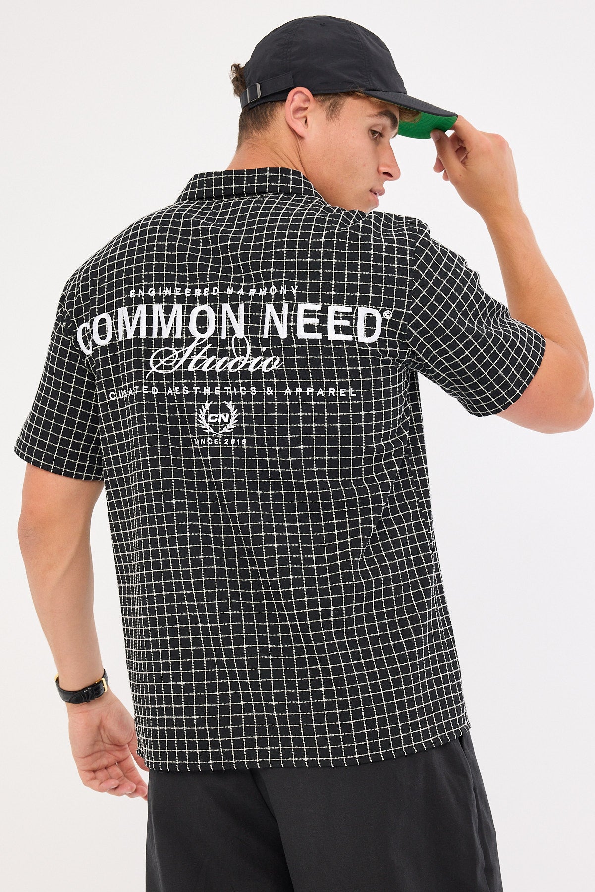 Common Need Lineup Resort Shirt Black Check