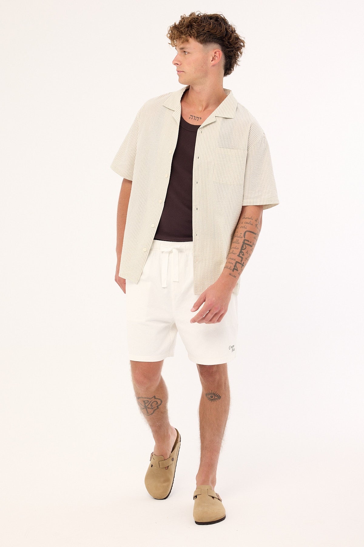 Common Need Santorini Elastic Waist Short White