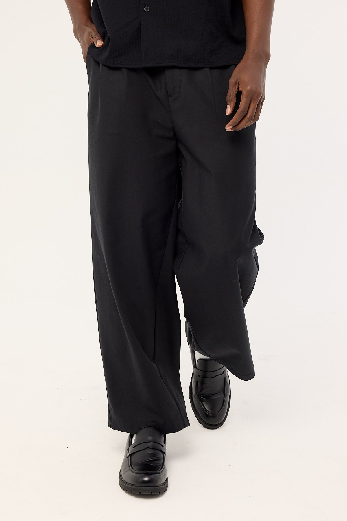 Common Need Jaxon Baggy Tailored Trouser Black