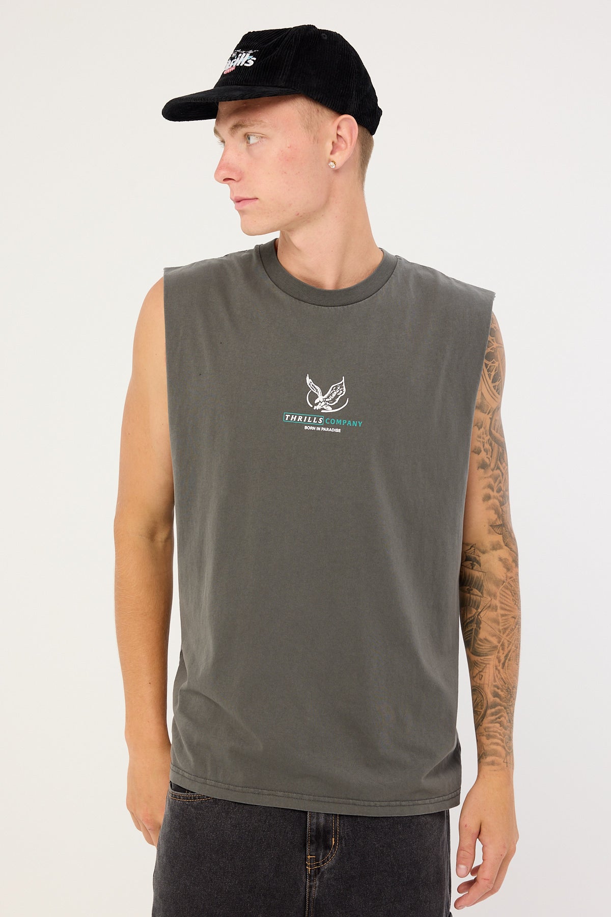 Thrills Glory Merch Fit Muscle Tee Black