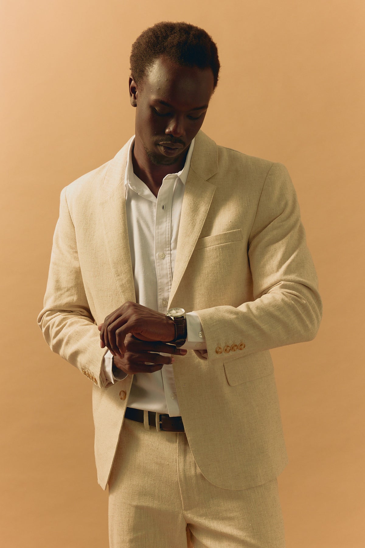 Common Need Oliver Classic Linen Blazer Natural