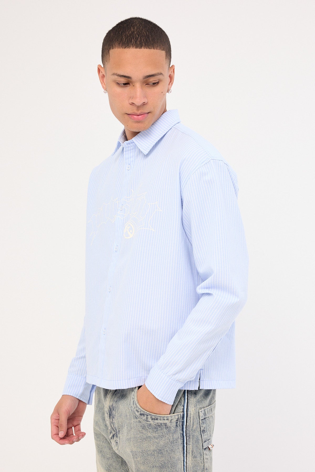 Rusty Freaker Long Sleeve Shirt Sky Blue