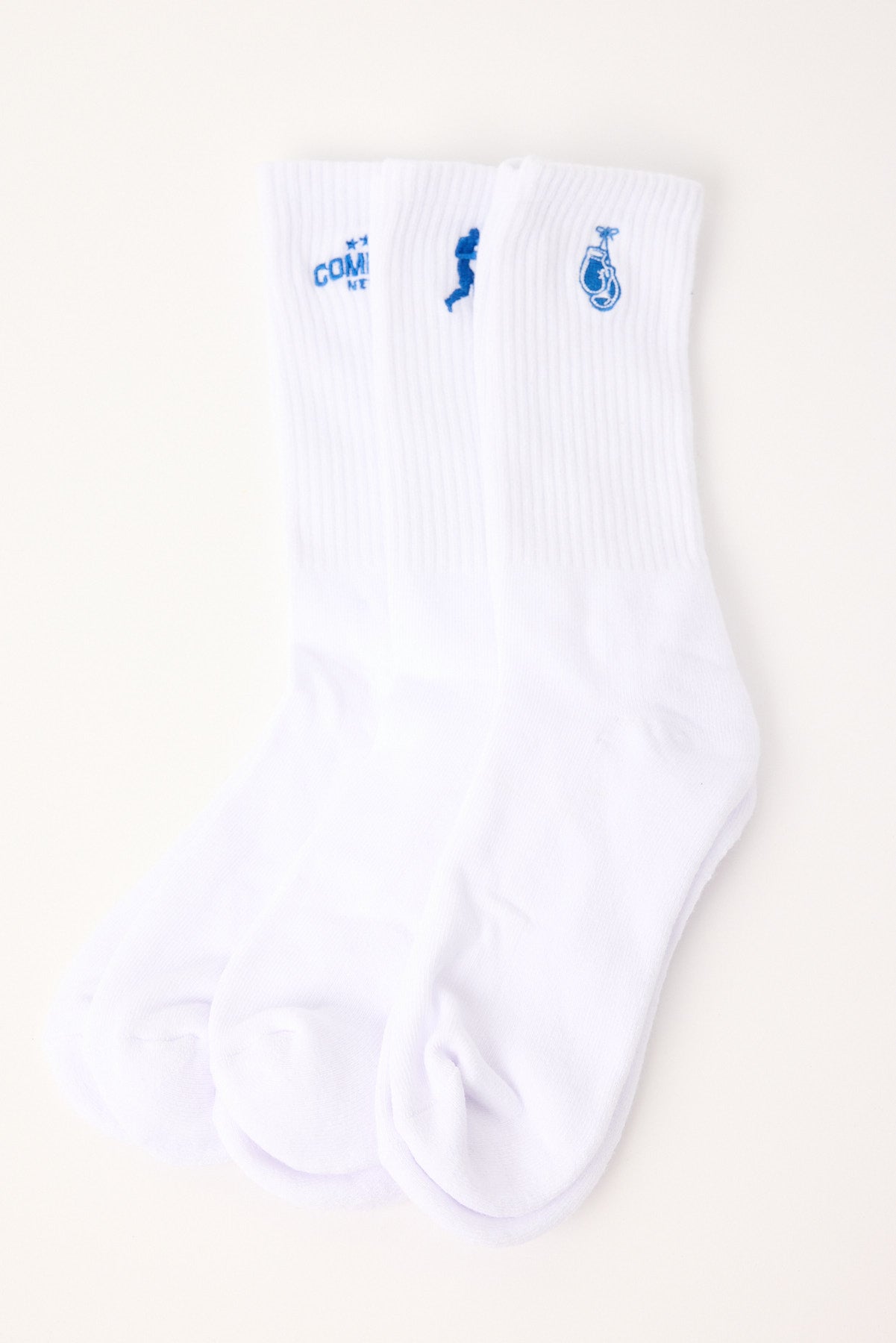 Common Need Boxing Sock 3 Pack White