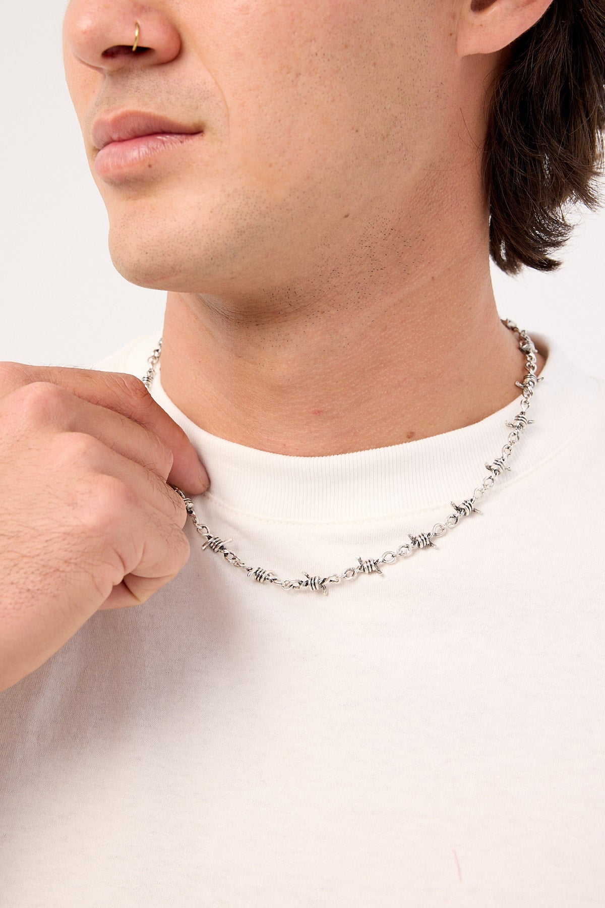 Neovision Snare Necklace Antique Silver