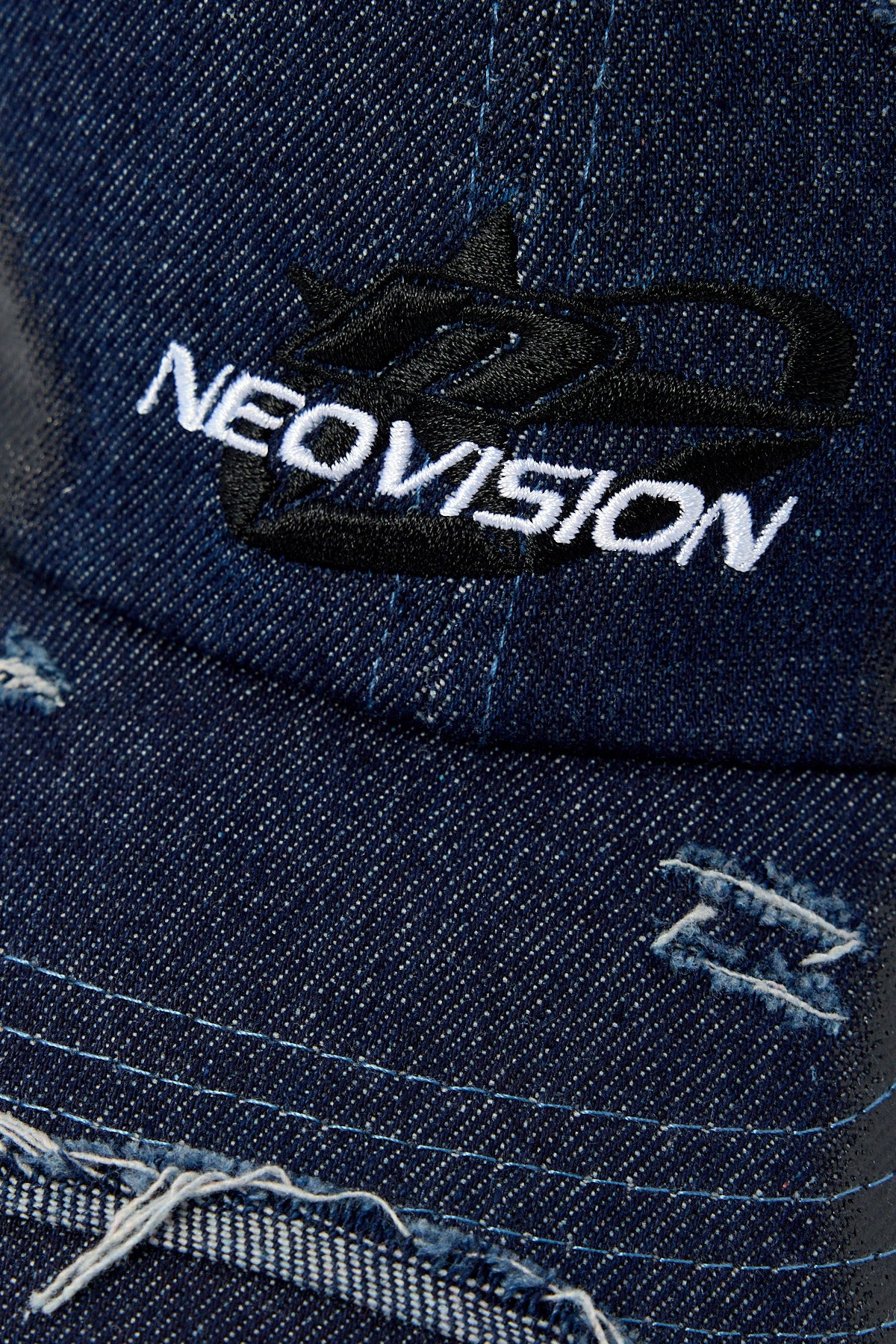 Neovision Stencil Distressed Dad Cap Raw Denim