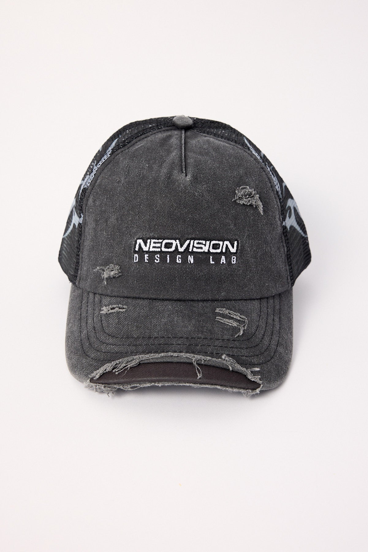 Neovision Arkos Distressed Trucker Cap Washed Black