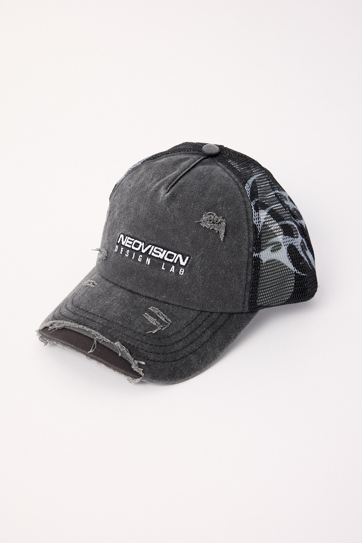 Neovision Arkos Distressed Trucker Cap Washed Black