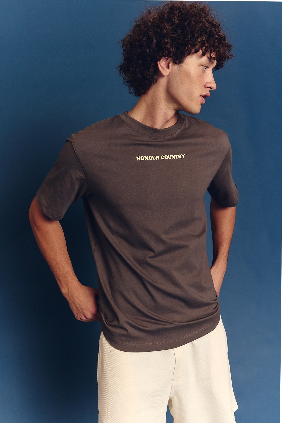 Clothing The Gaps Block Honoour Country Tee Charcoal