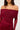 Luck & Trouble Elyse Off Shoulder Recycle Long Sleeve Mini Dress Burgundy