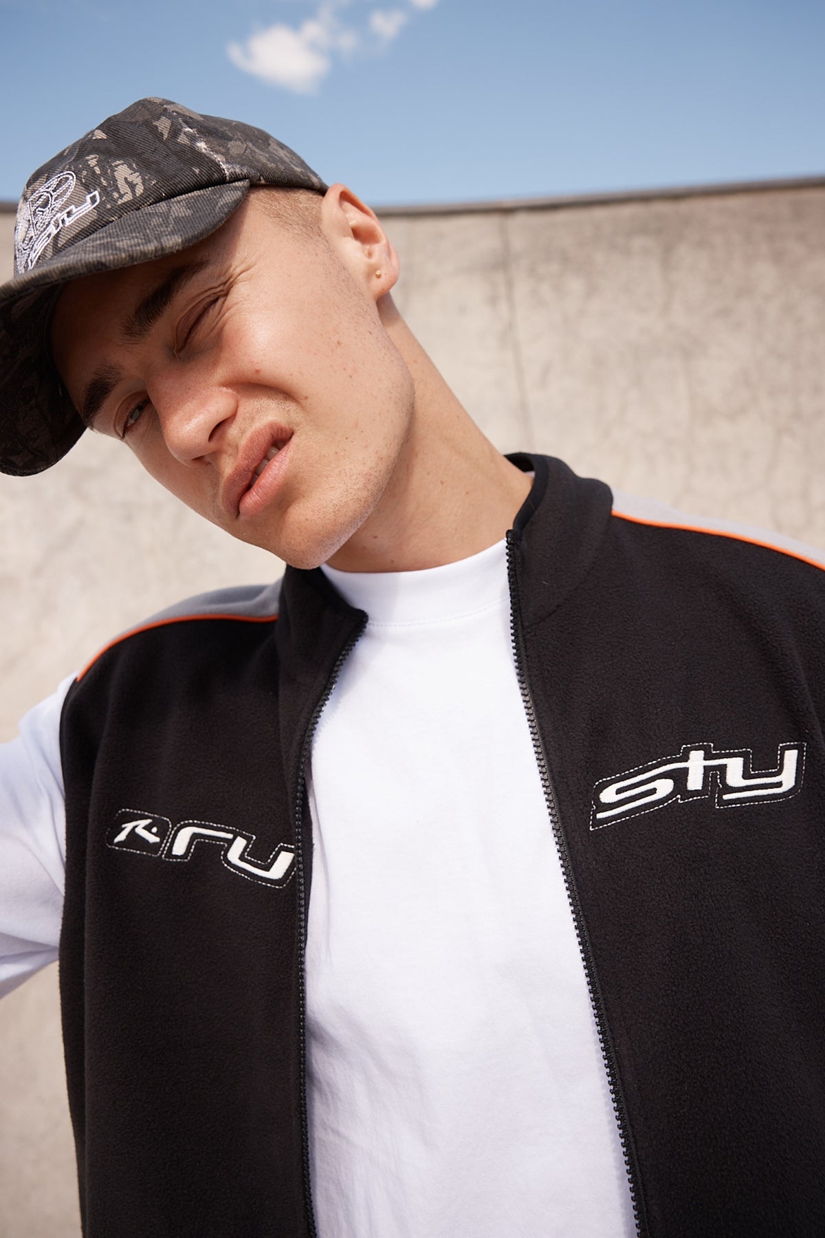 Rusty Mr. Fresh Polar Fleece Vest Black