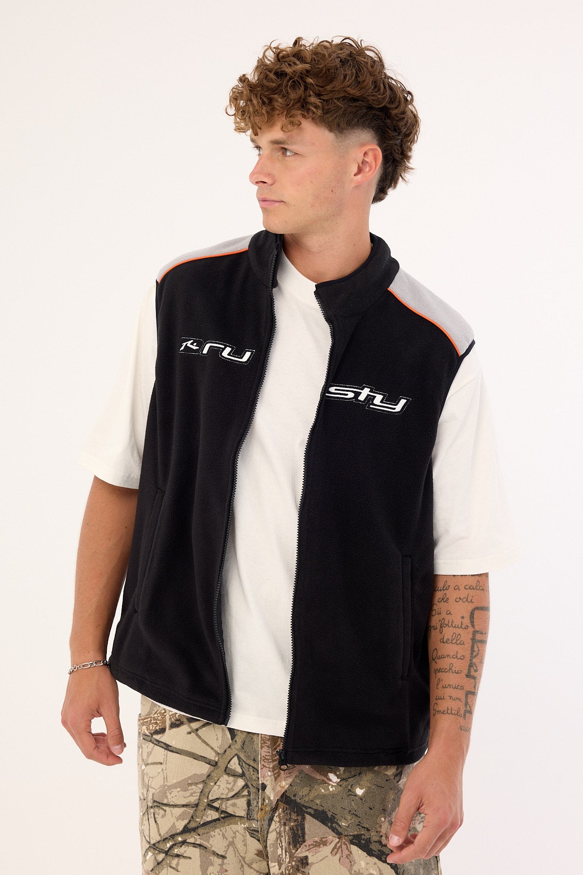 Rusty Mr. Fresh Polar Fleece Vest Black