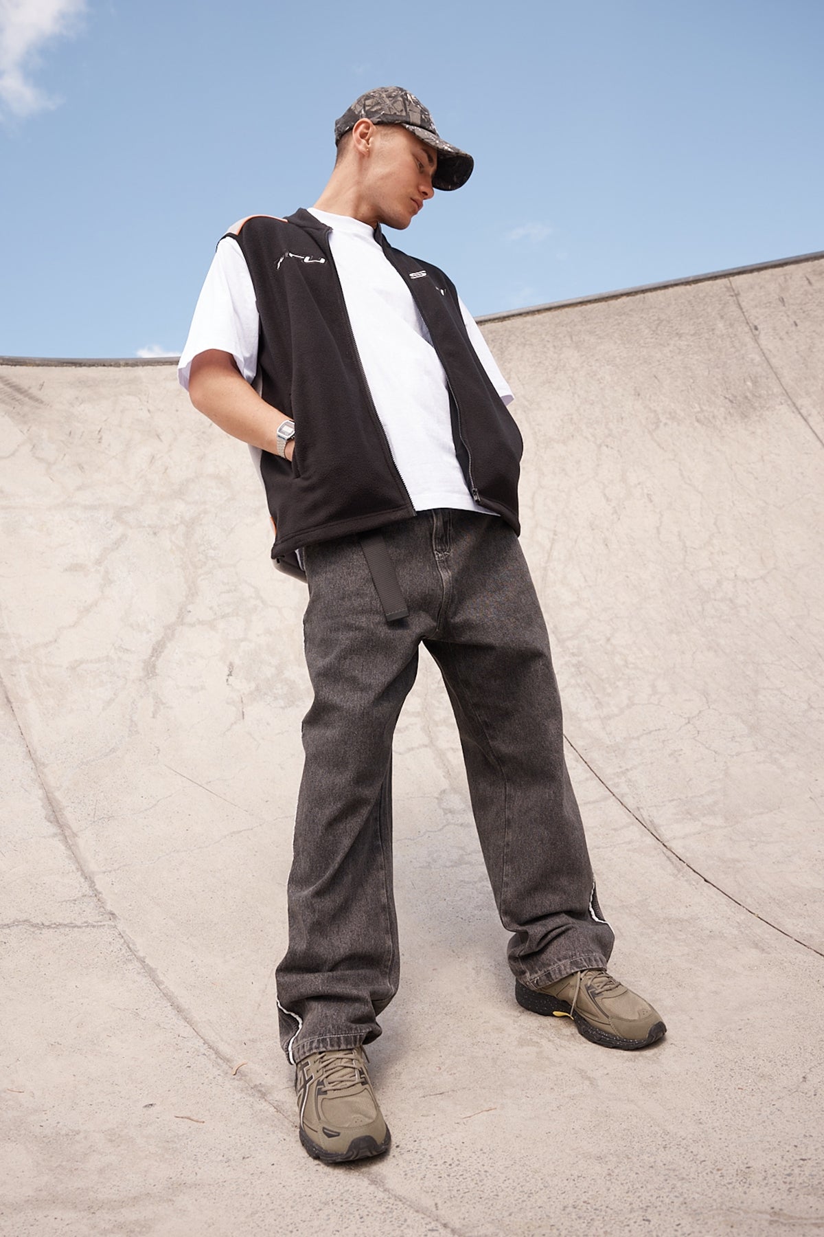 Rusty Mr. Fresh Polar Fleece Vest Black