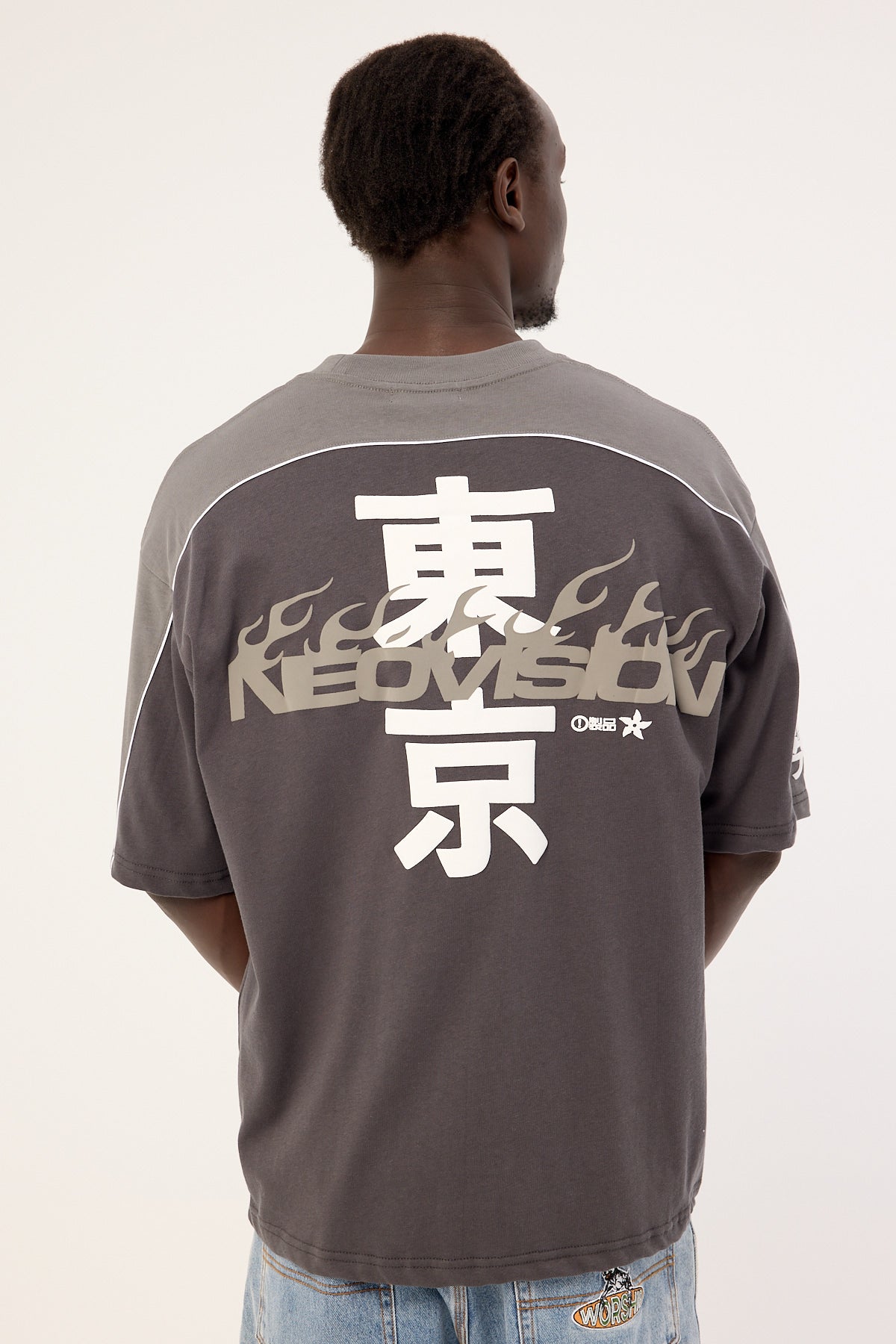 Neovision Kaen Oversize Super Heavy Tee Smoke Grey/Ash Black