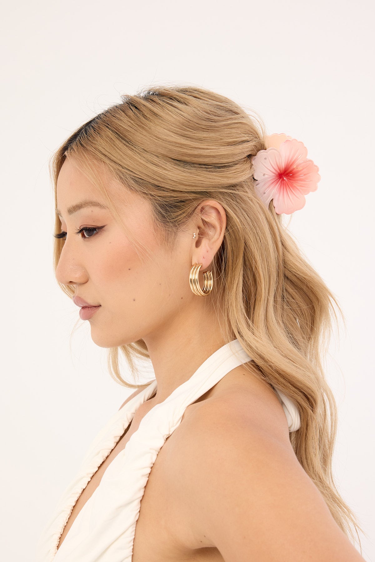 Token Hibiscus Claw Clip Peach