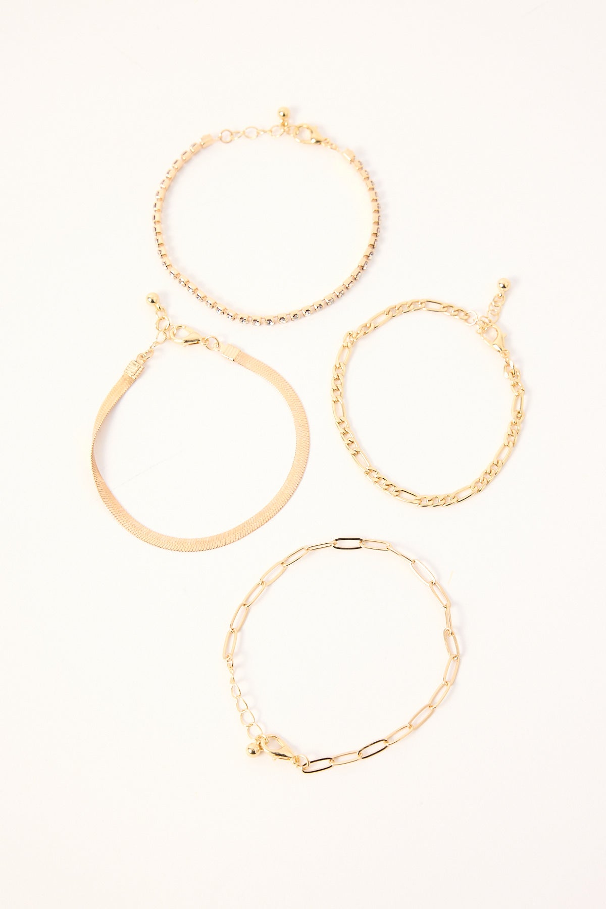 Token Tennis Bracelet Pack Gold