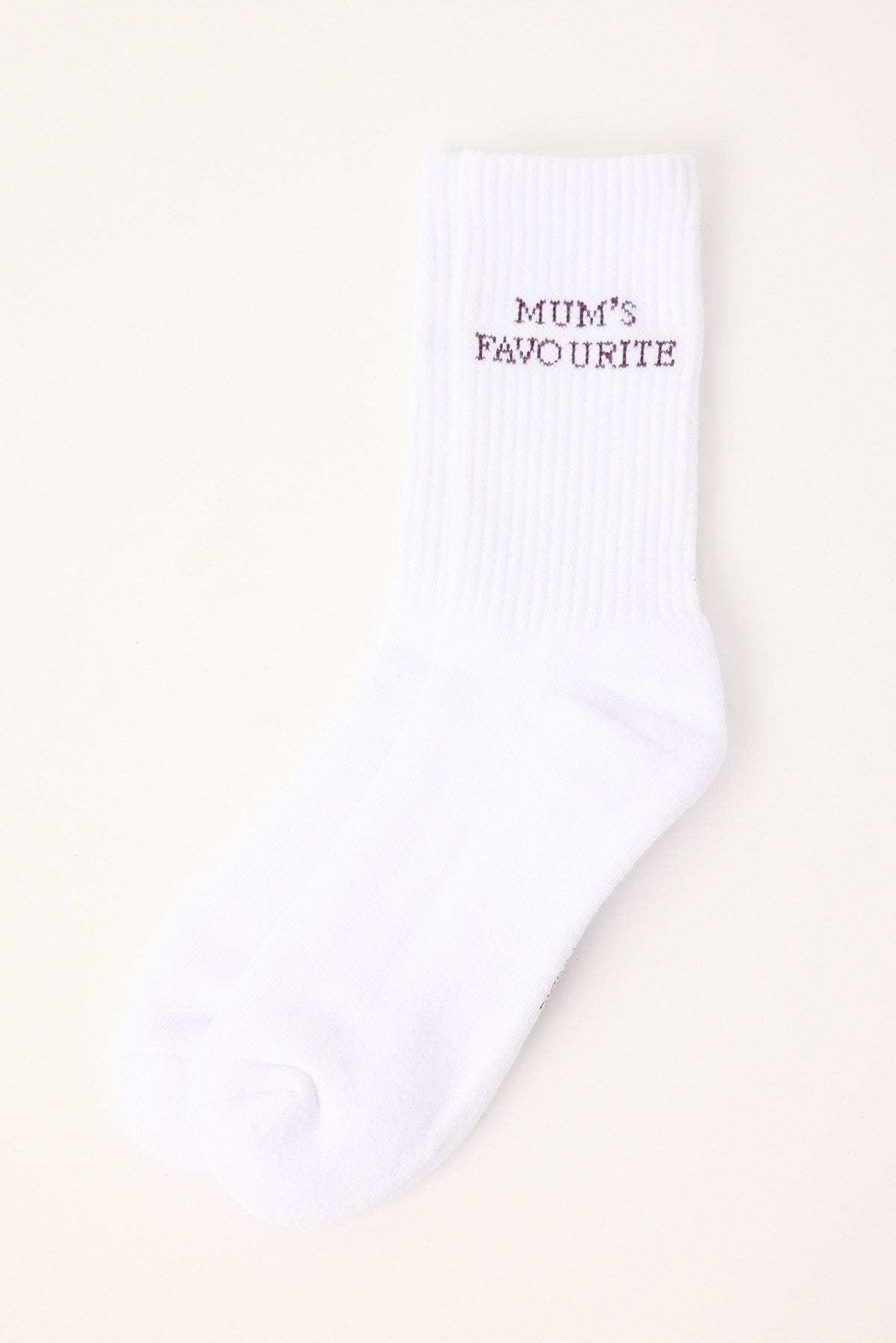 Luck & Trouble Mum's Favourite Sock White