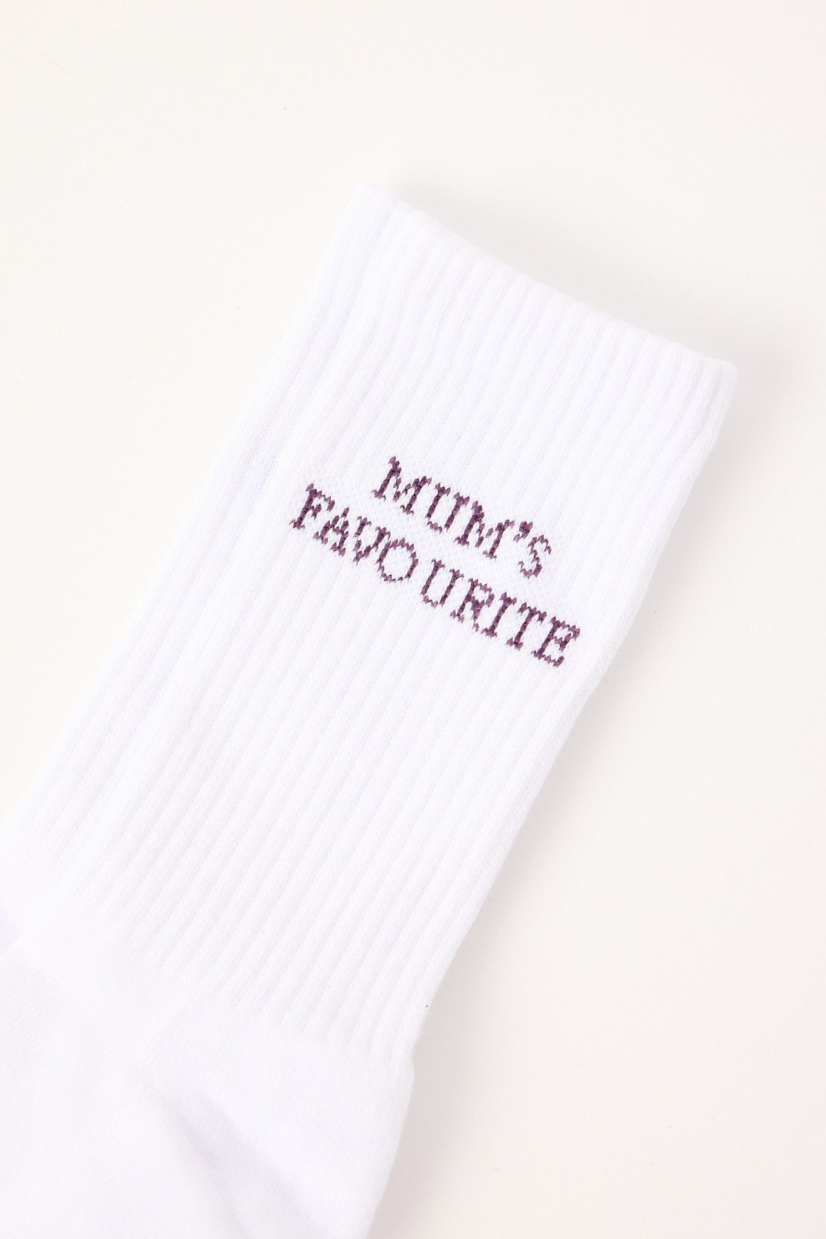 Luck & Trouble Mum's Favourite Sock White