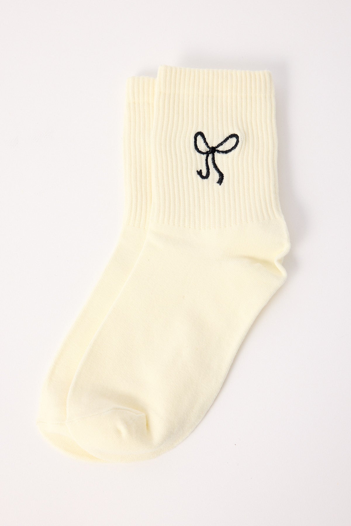 Token Bow Motif Sock White