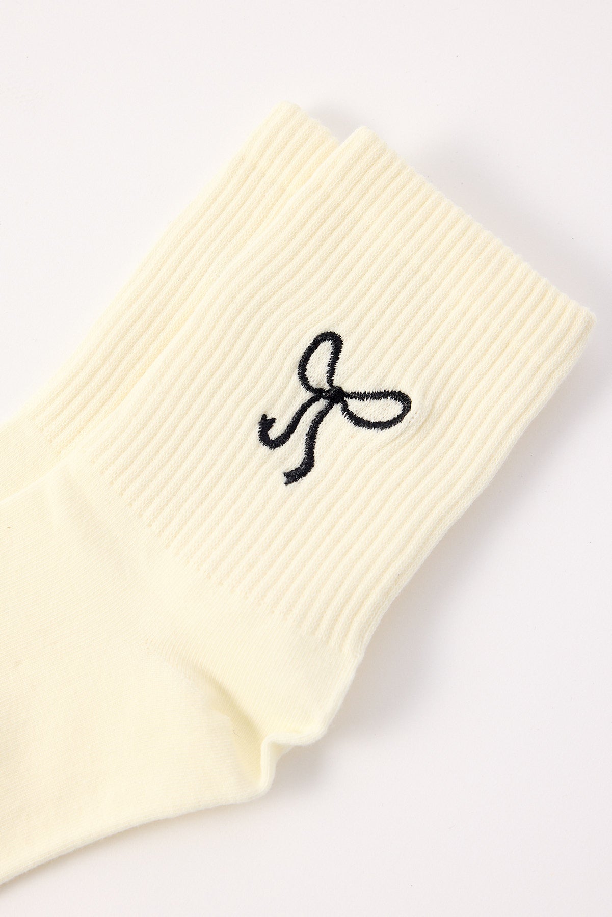 Token Bow Motif Sock White