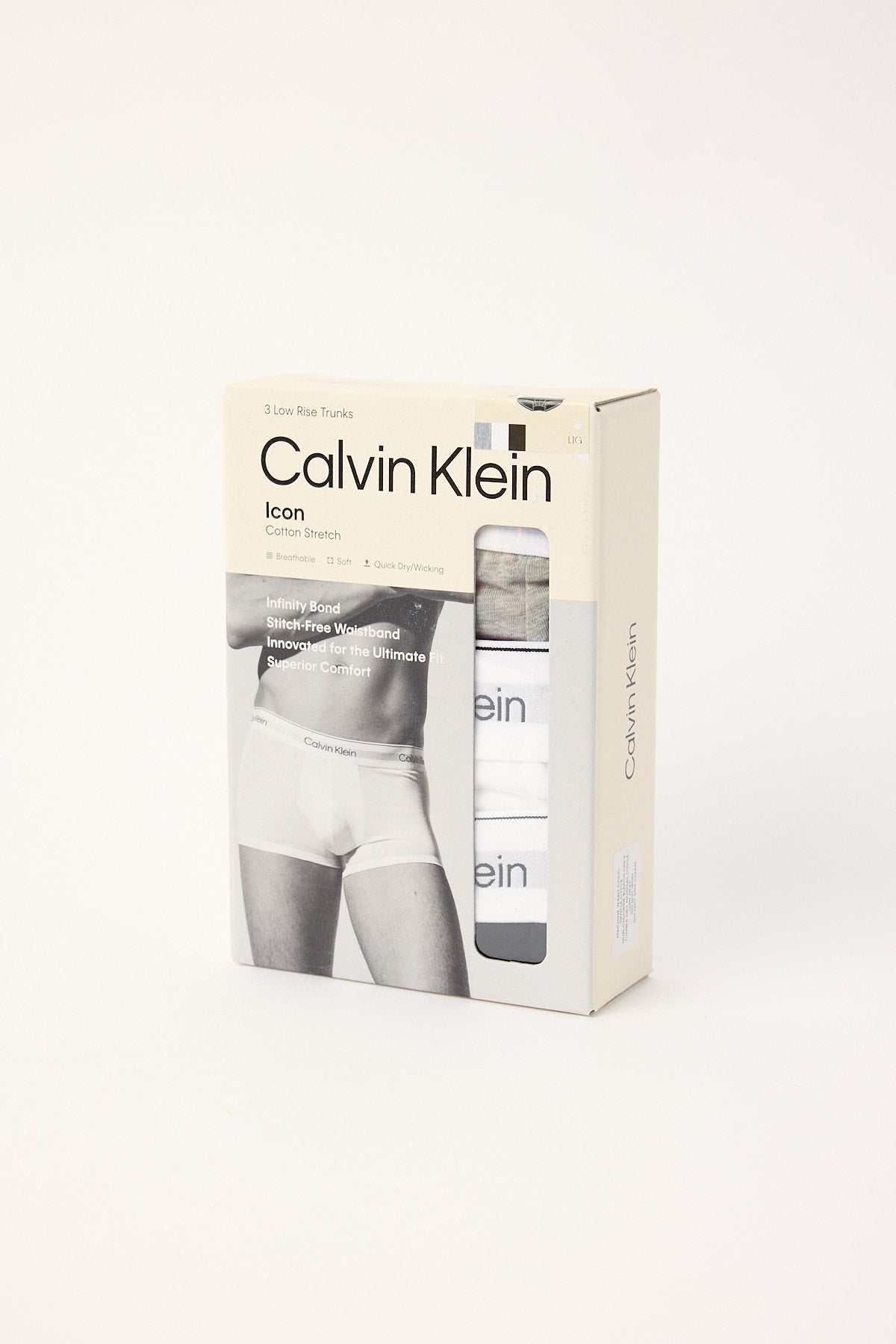 Calvin Klein Icon Cotton Stretch Low Rise Trunk 3PK Assorted