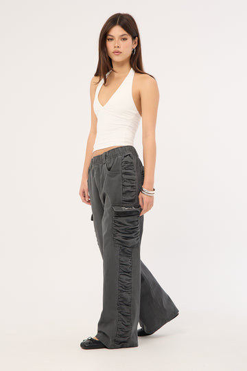 Neovision Glint Ruched Cargo Pants Steel
