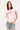 Luck & Trouble Hibiscus Contrast Ringer Baby Tee Pink
