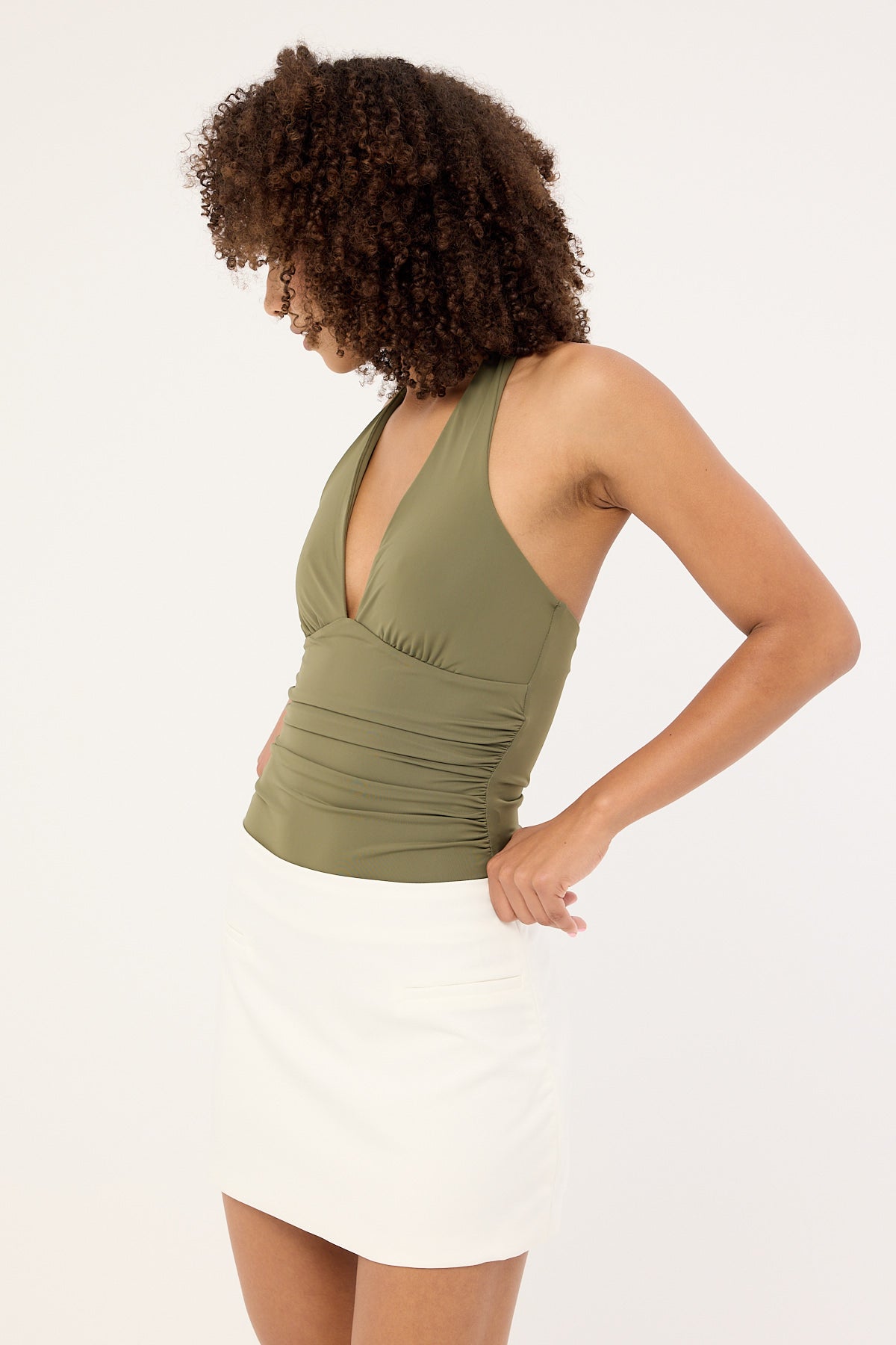 Luck & Trouble Sonnie Mid Rise Mini Skirt White