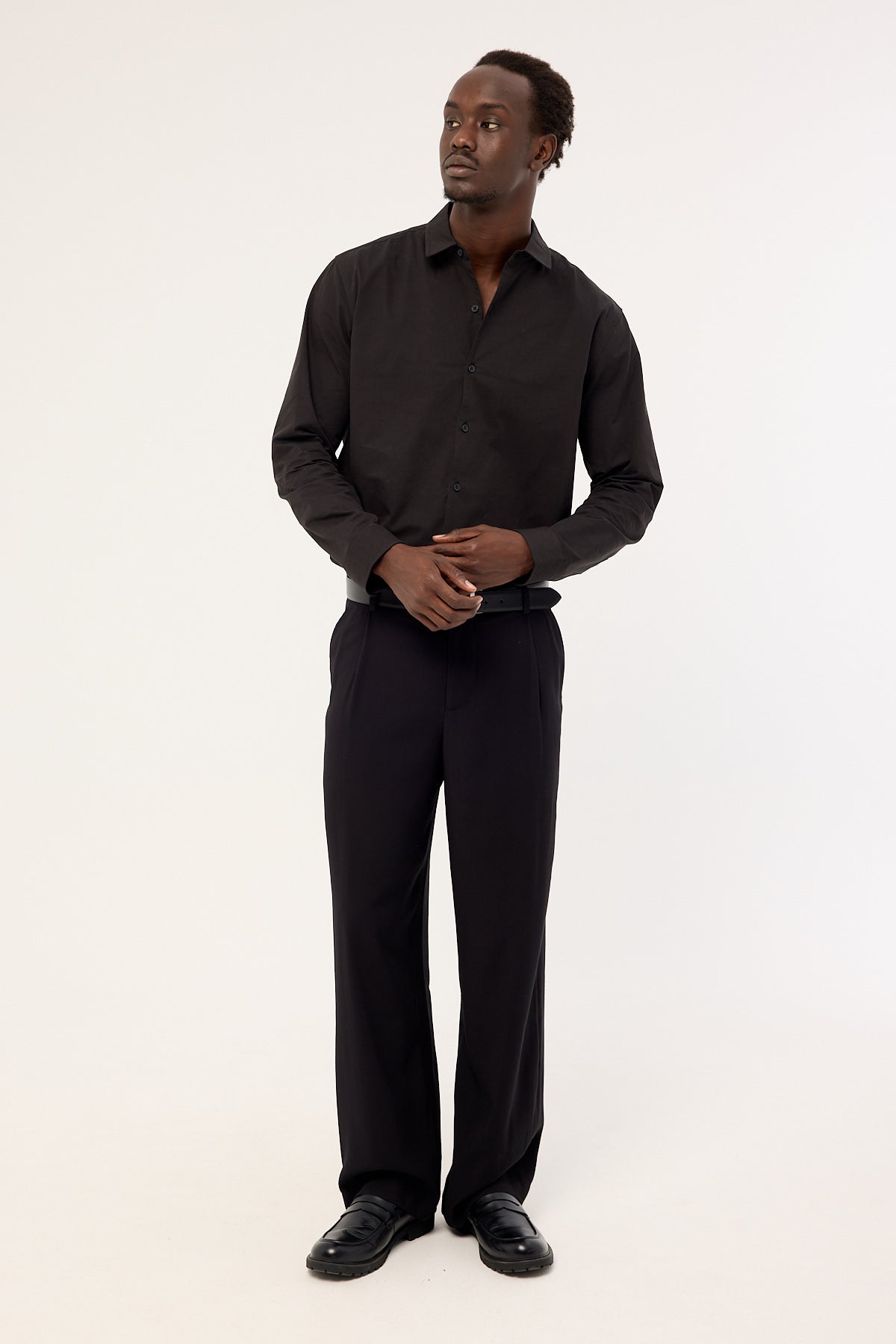 Common Need Wanderer Long Sleeve Shirt Black