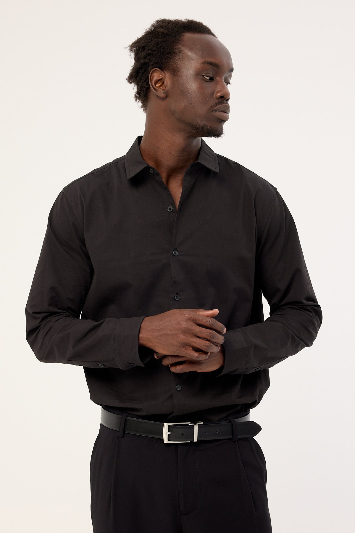 Common Need Wanderer Long Sleeve Shirt Black