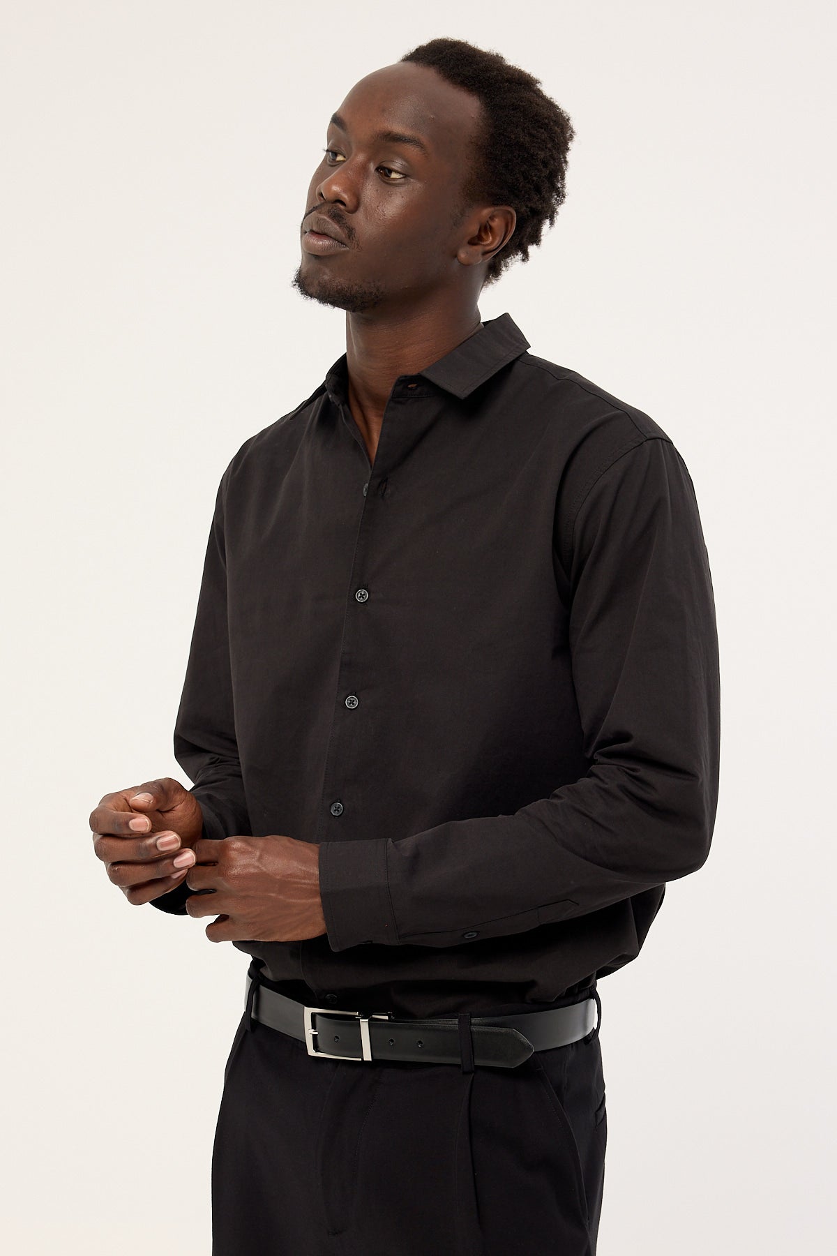 Common Need Wanderer Long Sleeve Shirt Black