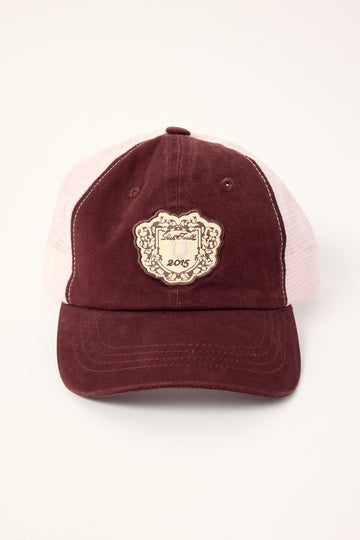 Luck + Trouble Crest Two Tone Trucker Cap Plum